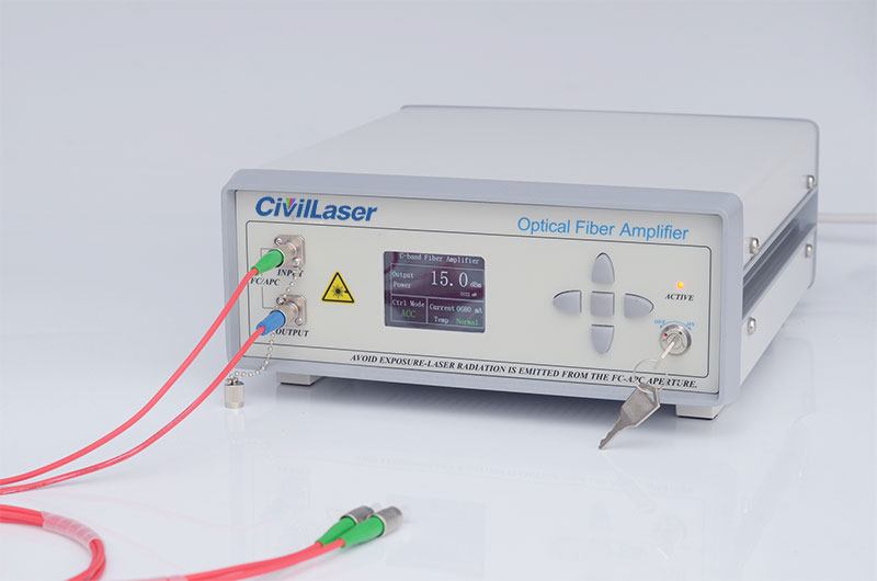 L-Band EDFA 15dBm 30mW Polarization-maintaining 광섬유 증폭기 EDFA-L-BA-15-PM 데스크탑 유형